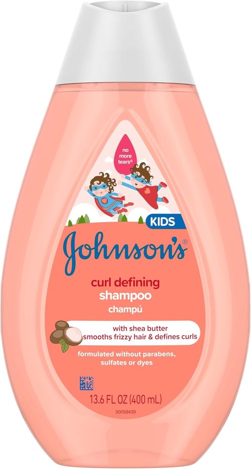 Johnson's Kids' Curl Defining Shampoo - Shea Butter Formula for Frizz Control & 24-Hour Curl Definition | 13.6 fl. oz