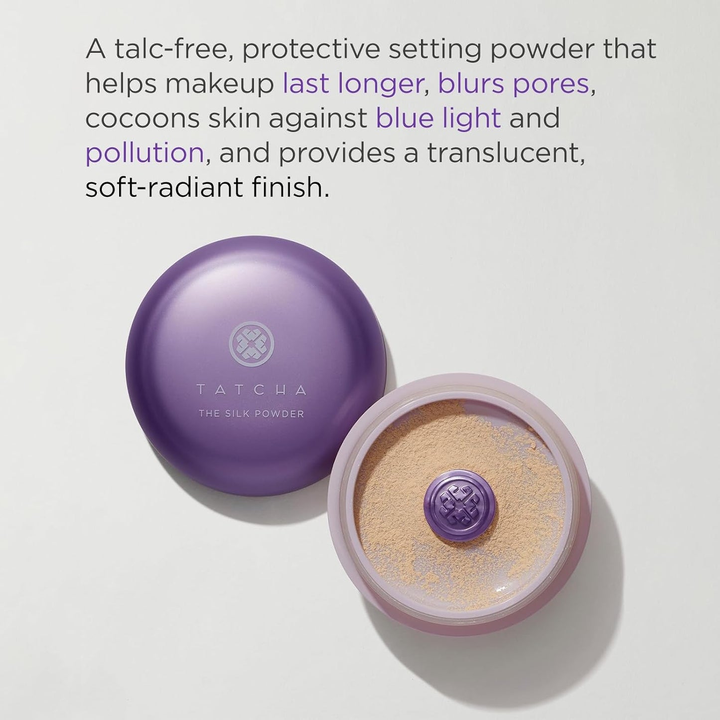 Tatcha The Silk Powder - Protective Setting Powder for Long-Lasting Makeup | Translucent Finish, 20g | 0.7oz