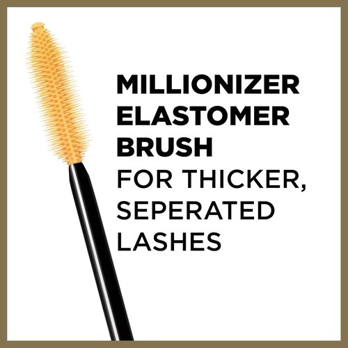 L’Oreal Paris Voluminous Million Lashes Mascara - Collagen Infused, Amplifying Brush, Washable, Black, 0.32 Fl Oz