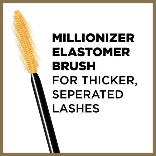 L’Oreal Paris Makeup Voluminous Million Lashes Mascara, Volumizing Collagen Infused Eye Makeup, Amplifying Mascara Brush, Washable, Black, 0.32 Fl Oz., 1 Count
