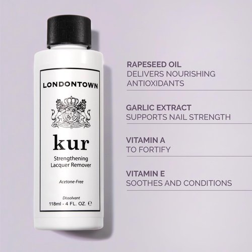 LONDONTOWN Acetone-Free Nail Polish Remover – Fast-Acting, Gentle Formula with Vitamins A & E, Removes Glitter & Dark Polish, Strengthens & Hydrates Nails, 4 fl oz each, Pack of 2
