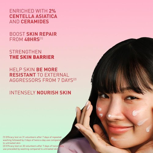 Erborian Centella Barrier Cream - Deep Ceramide Moisturizer for Dry & Sensitive Skin | Calms & Repairs Texture