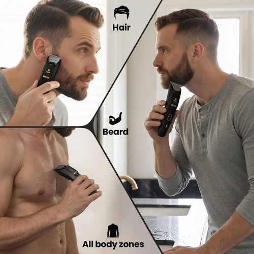 OLOV X Men's Beard Trimmer - All-in-One Trimmer with Precision Dial