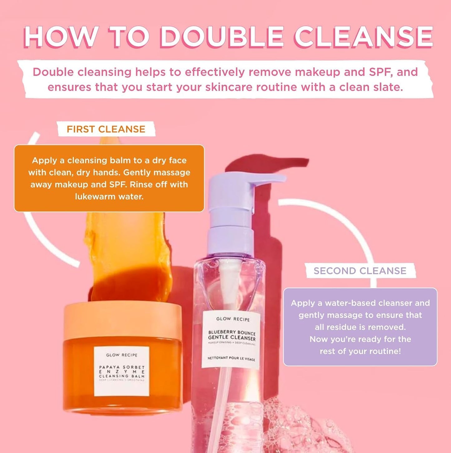 Glow Recipe Papaya Enzyme Cleansing Balm - Gentle Exfoliating Makeup Remover | Hydrating 3.38 oz
