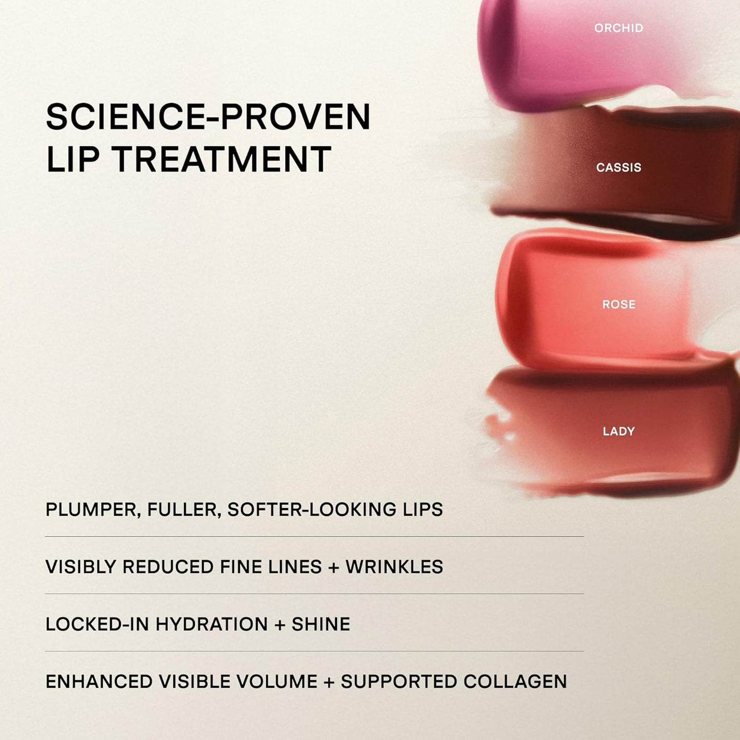 U Beauty The PLASMA Tinted Lip Compound - Hydrating Anti-Aging Lip Gloss with Hyaluronic Acid & Peptides, Rose - 15 mL