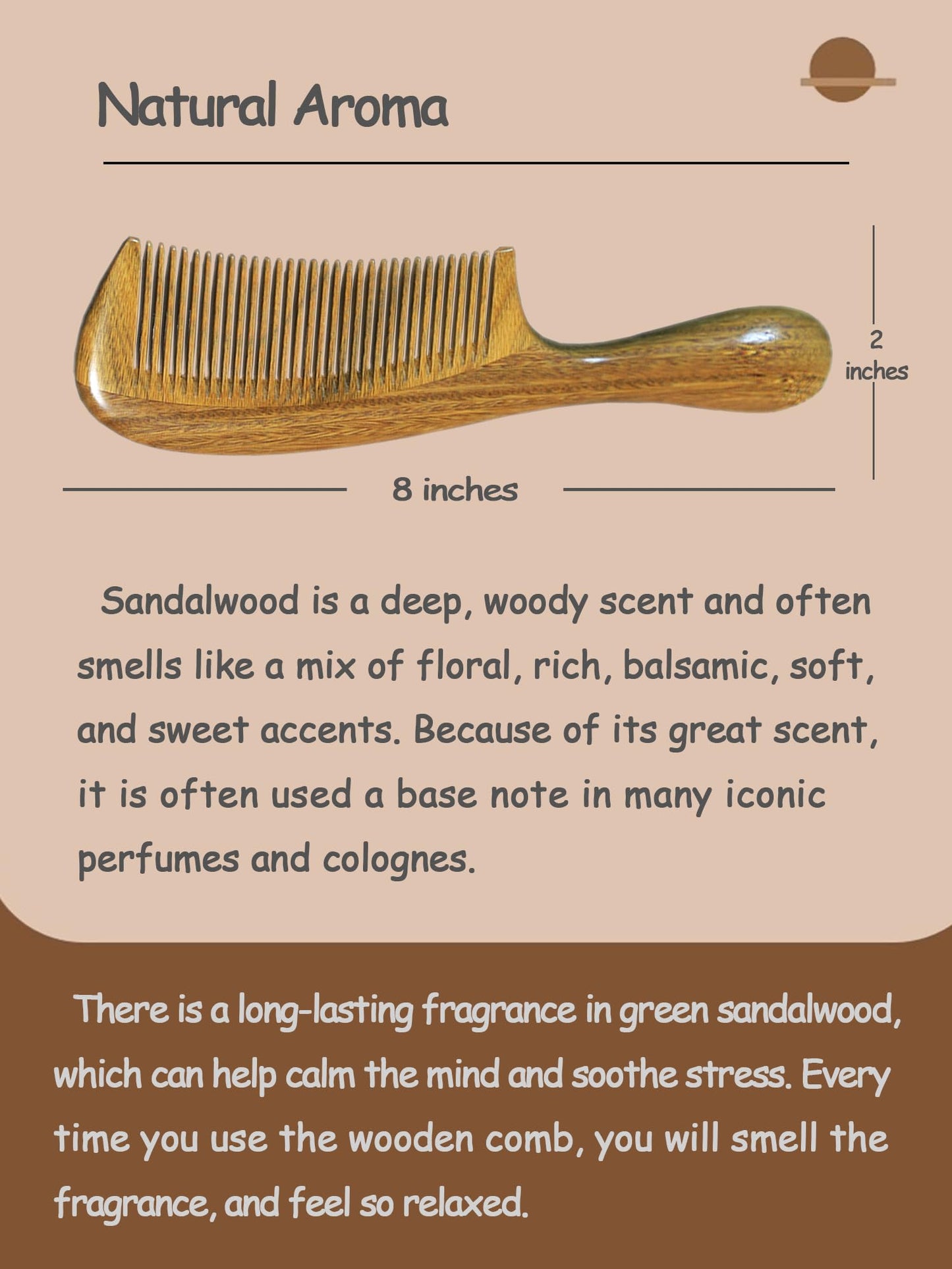 Yuutbiu Teasing Comb for Fine Hair, Anti Static Wooden Hair Comb, Durable Fine Tooth Comb with Handle (Green Sandalwood)