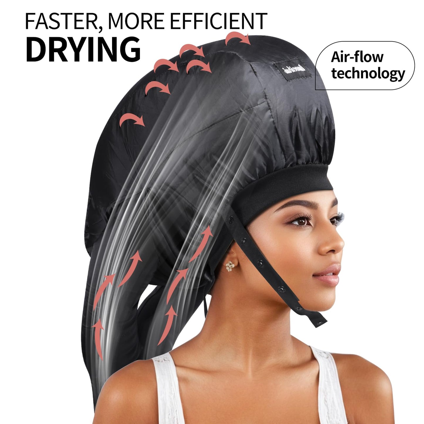 Large Bonnet Hooded Dryer Attachment, Ideal Hair Diffuser for Curly Hair， Your Ultimate Solution - Spacious Capacity Blow Dryer Cap for Rapid Styling of Curls