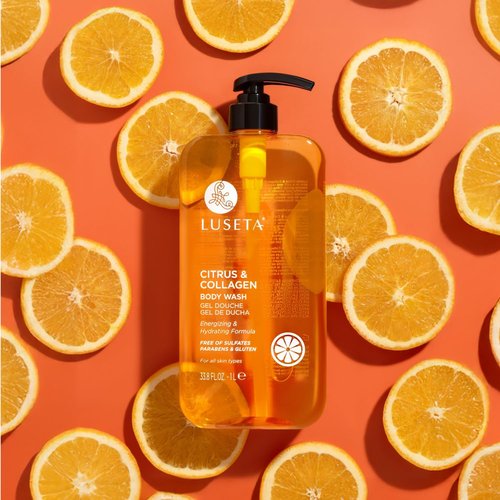 Luseta Citrus & Collagen Body Wash - Nourishing Cleanser for Enhanced Skin Elasticity | 33.8oz