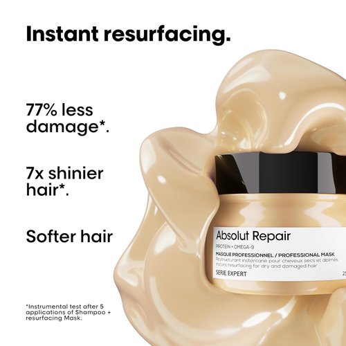 L'Oréal Professionnel Paris Absolut Repair Hair Set - Protein Treatment for Dry, Damaged Hair | Shampoo, Conditioner & Mask