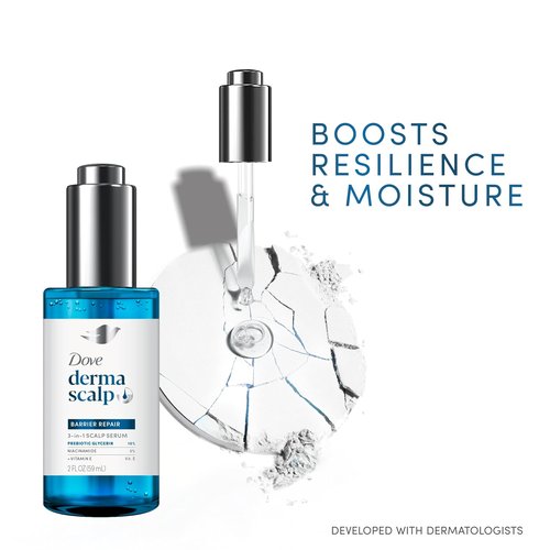 Dove Derma Scalp Dandruff Relief Serum - 3-in-1 Barrier Repair with Prebiotic Glycerin & Niacinamide | 2 fl oz