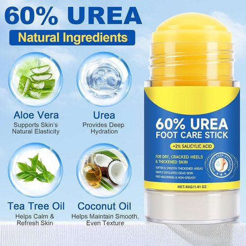 Regine Switzerland Urea Cream Stick - Maximum Strength Exfoliating Foot Balm with 2% Salicylic Acid | 1.4oz (2pcs)