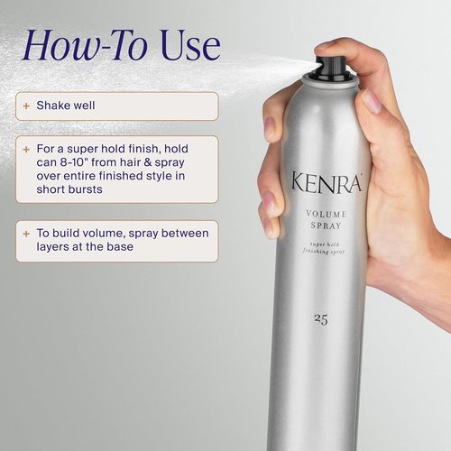 Kenra Professional Volume Spray 25 - Super Hold Hairspray | Flake-Free, Fast-Drying | 10 oz