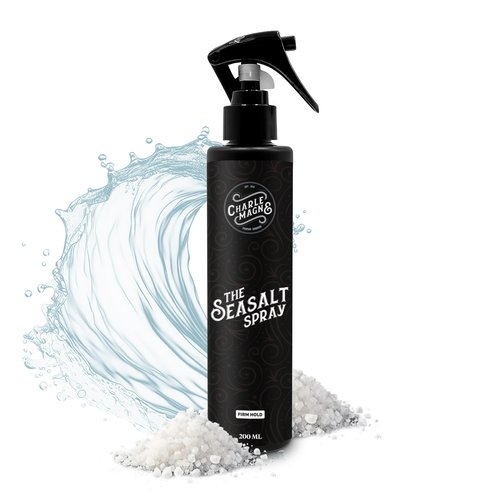 Charlemagne Sea Salt Spray for Men - Firm Hold, 6.76 fl oz/200ml, Pack of 1, Mediterranean Breeze - Sea Salt Hair Spray for Texture, Volume & Hold - Matte Finish Beachy Hair for Men & Women