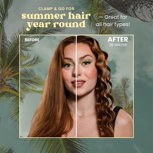Beachwaver 3B Waver - Professional Curling Iron for Effortless Beach Waves | Compact Design
