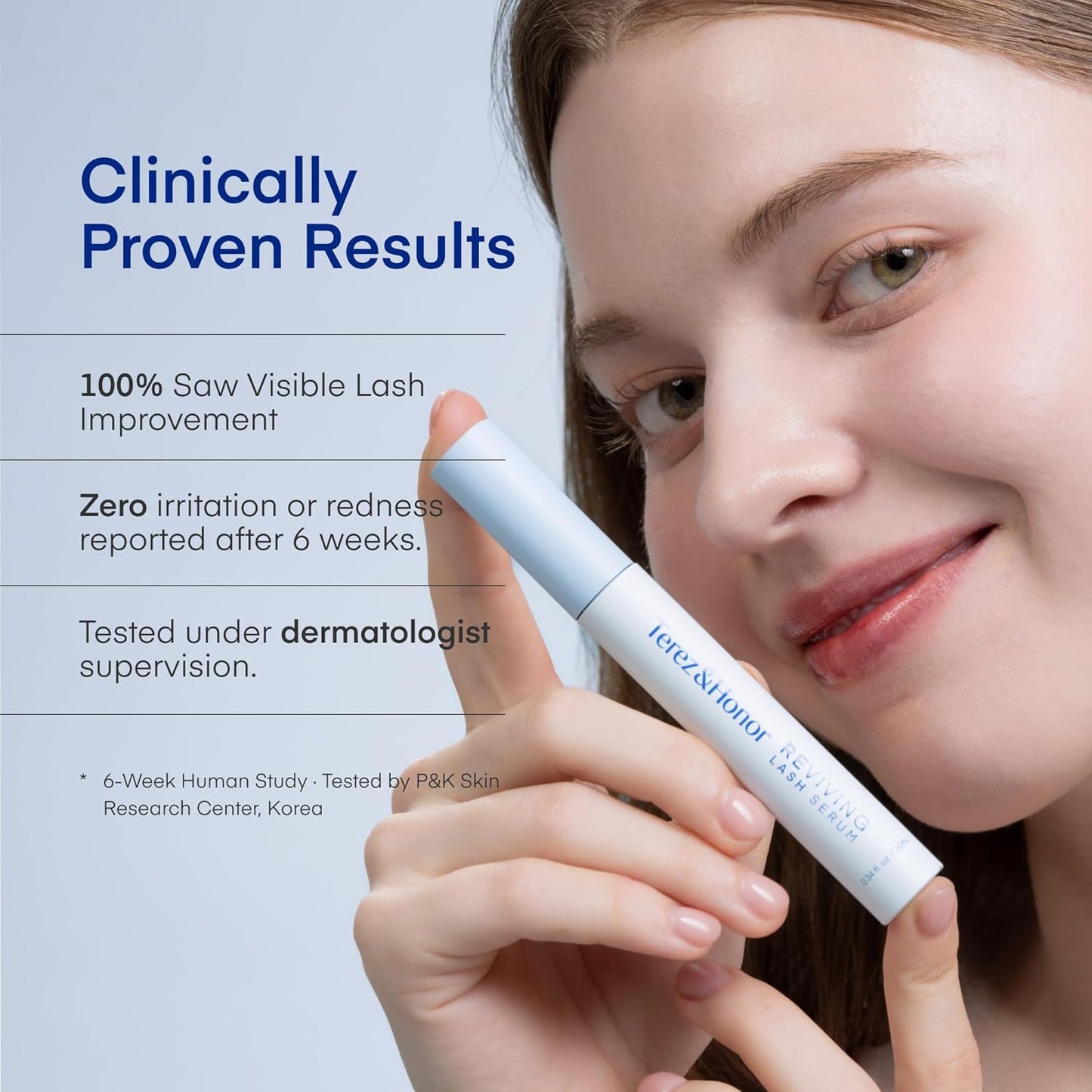 Terez & Honor Reviving Lash Serum - Vegan PDRN Lash Growth Formula for Longer, Fuller Lashes - Peptide & Biotin Conditioner