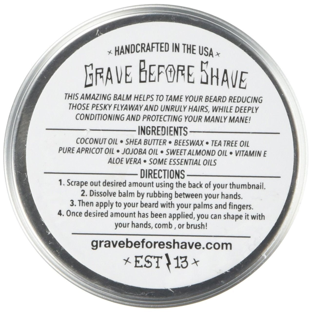 Grave Before Shave™ Beard Balm - Cigar Blend with Vanilla Scent | 2 oz. Size