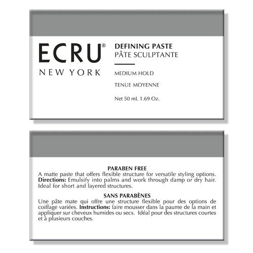 ECRU New York Defining Paste - Medium Hold Hair Wax & Texturizing Cream | Travel Size 1.69oz
