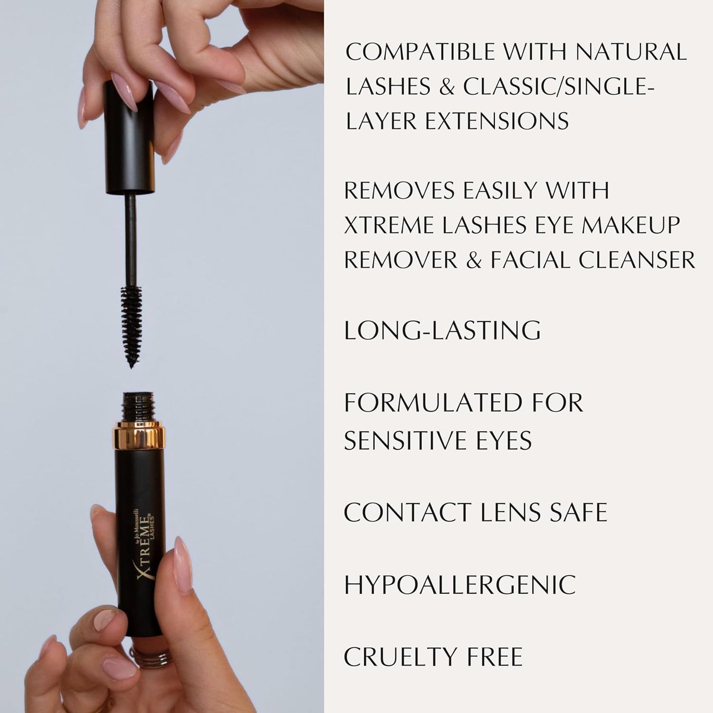 Xtreme Lashes Length & Volume Mascara - Black, 0.25 Oz | Waterproof, Long-Lasting, Vitamin B5 Enriched