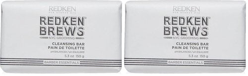 Redken Brews Men's Cleanse Bar - Moisturizing Multi-Purpose Soap for All Skin Types | 5.3 Fl Oz (Pack of 2)