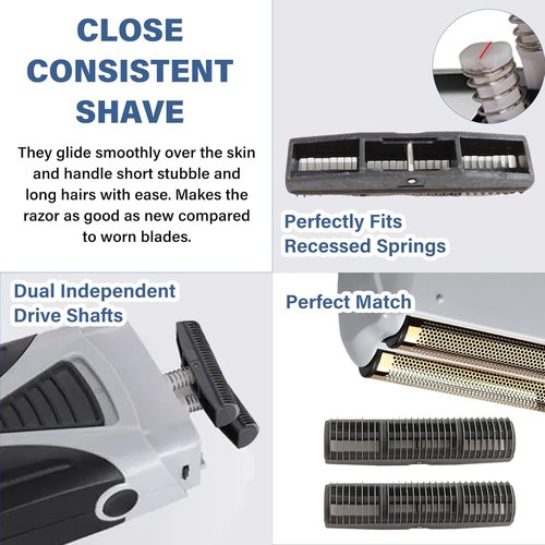 Andis Foil Shaver Replacement Blades - Compatible with Babyliss FXFS2, Wahl 5 Star - 4 Pcs