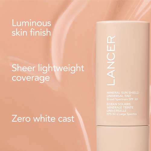 Lancer Skincare Mineral Sun Shield Universal Tint Broad Spectrum SPF 30 Sunscreen, 2 Fl Oz