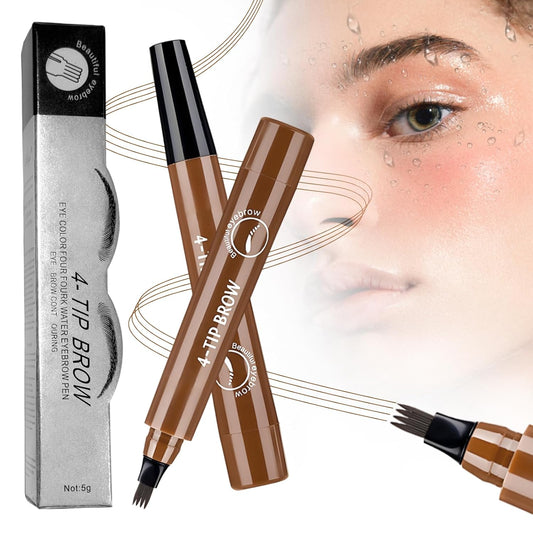 Skiennix Microblading Eyebrow Pencil - Long-Lasting, Natural-Looking Finish | Dark Brown, 4 Micro-Fork Tip