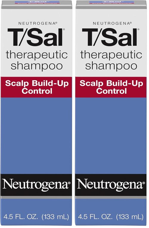 Neutrogena T/Sal Dandruff Shampoo - Scalp Build-Up Control with 3% Salicylic Acid | Fragrance-Free, 4.5 fl oz (Pack of 2)