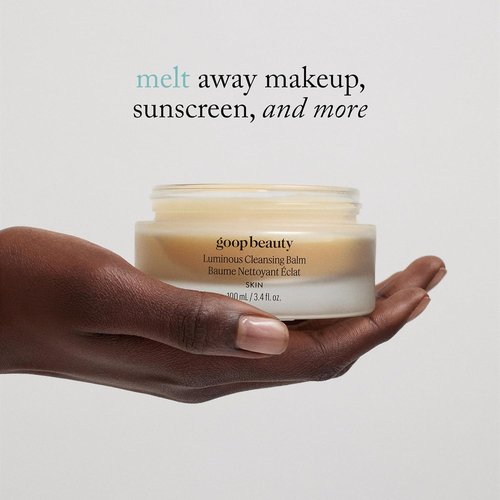 Goop Beauty Cleansing Balm - Gentle Makeup Remover & Facial Cleanser for Sensitive Skin | Saffron Extract & Vitamin E | 3.4 fl oz