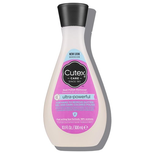Cutex Gel Nail Polish Remover - Ultra-Powerful Formula for Glitter & Dark Colors | 10.1 Fl Oz, Paraben-Free