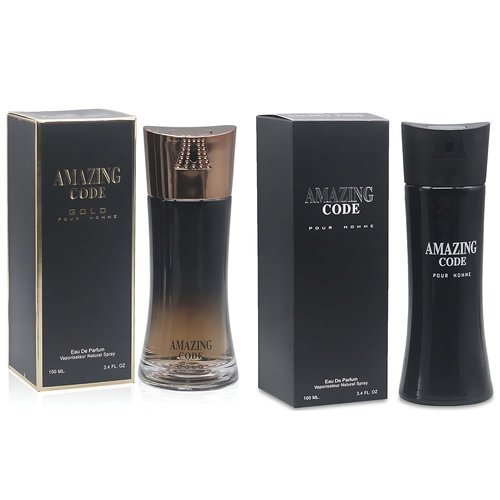 AFLUXE Men's Cologne - Amazing Code Combo Eau De Toilette | Fresh & Romantic Scent, 3.4 Fl Oz Each