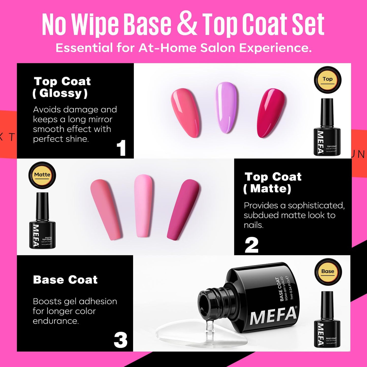 MEFA 34 Pcs Gel Nail Polish Kit with U V Light, 20 Colors All Seasons Soak Off Easter Gel Polish Nail Set with Matte/Glossy Base Top Coat Essential Manicure Tools Nails Art DIY Salon Home