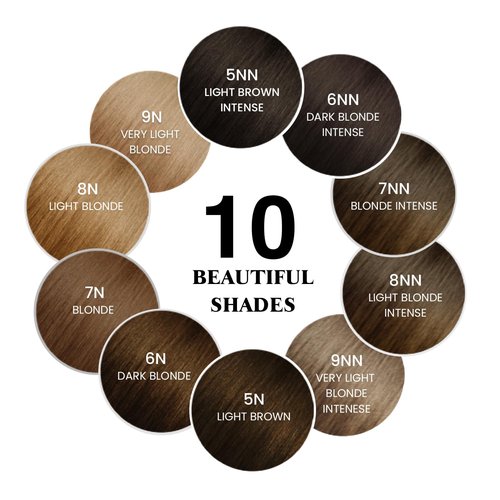MOEHAIR 6NN Permanent Hair Color - Dark Blonde Intense | 100% Gray Coverage | Keratin Infused, Non-Drippy (3.38 Oz)