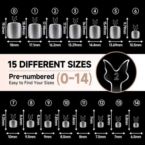 UNA GELLA Toe Nail Tips Full Cover, 216 Pcs Square Round Toe Nail Press Ons Clear Pre-shape Gel Toe Nail Tips Double Matte Acrylic Fake Toenails Extensions DIY Home Nail Salon for Women, 15 Sizes