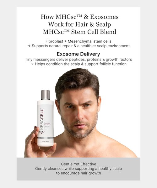 Fortifying Conditioner - Deep Conditioning Treatment with Human Stem Cell Extract - Strengthens & Detangles Thinning Hair - 8 oz