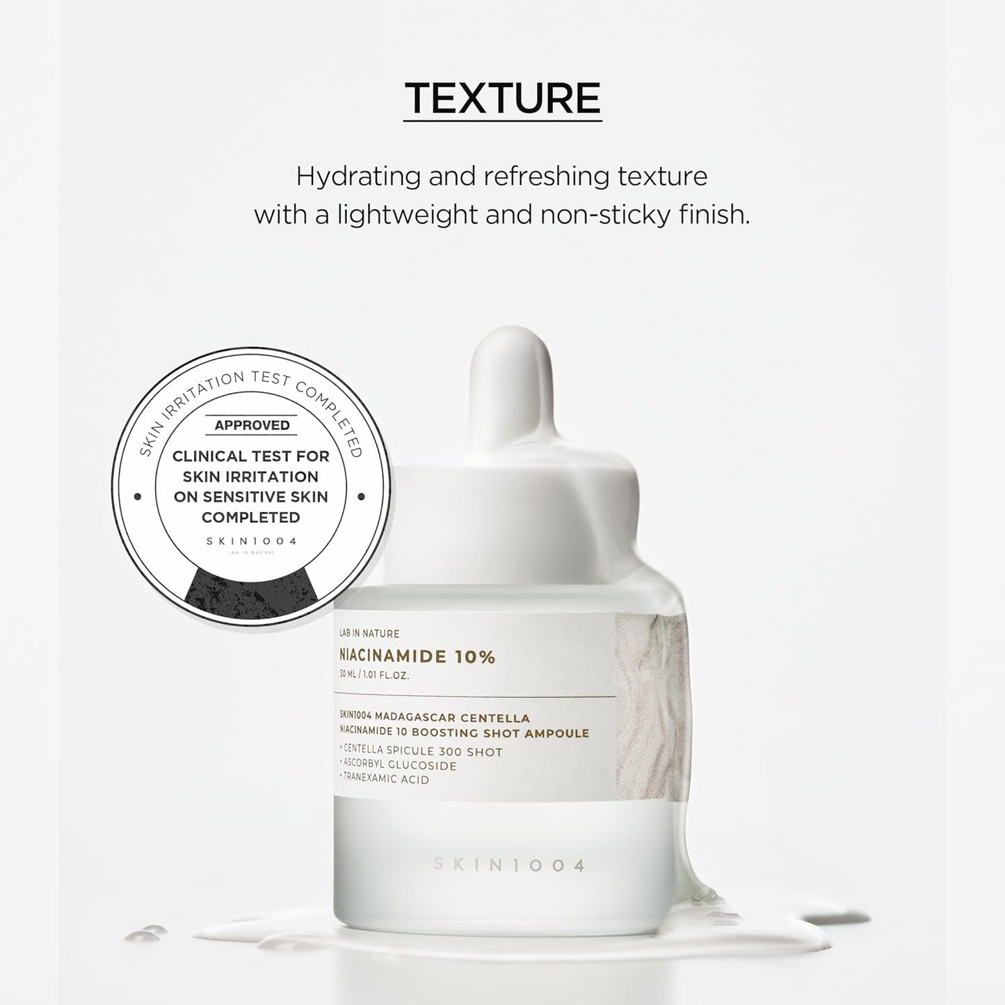 SKIN1004 Niacinamide 10% Boosting Shot Ampoule - Pore Minimizing Facial Serum with Tranexamic Acid | 1.01fl.oz/30ml