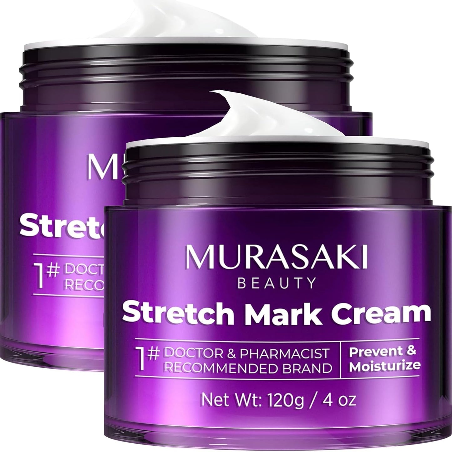 Skiennix Stretch Mark Cream - Nourishing Maternity Formula for Prevention & Elasticity | 4 oz (120g) - 2 Pack