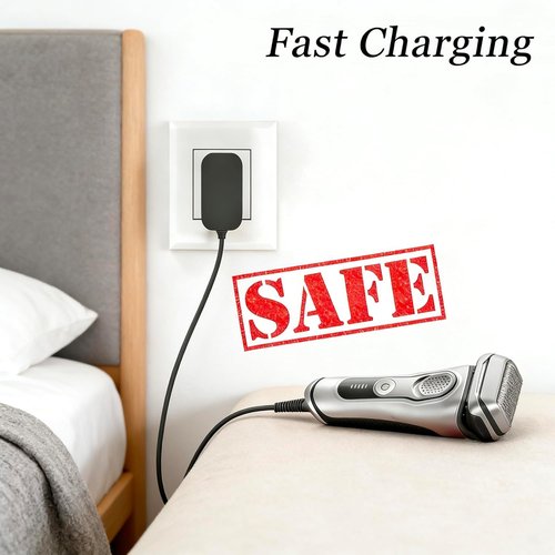 Braun 12V Charger - Compatible with S1, S3, S5, S6, S7, S8, S9 Series Electric Shavers | Wall Power Adapter