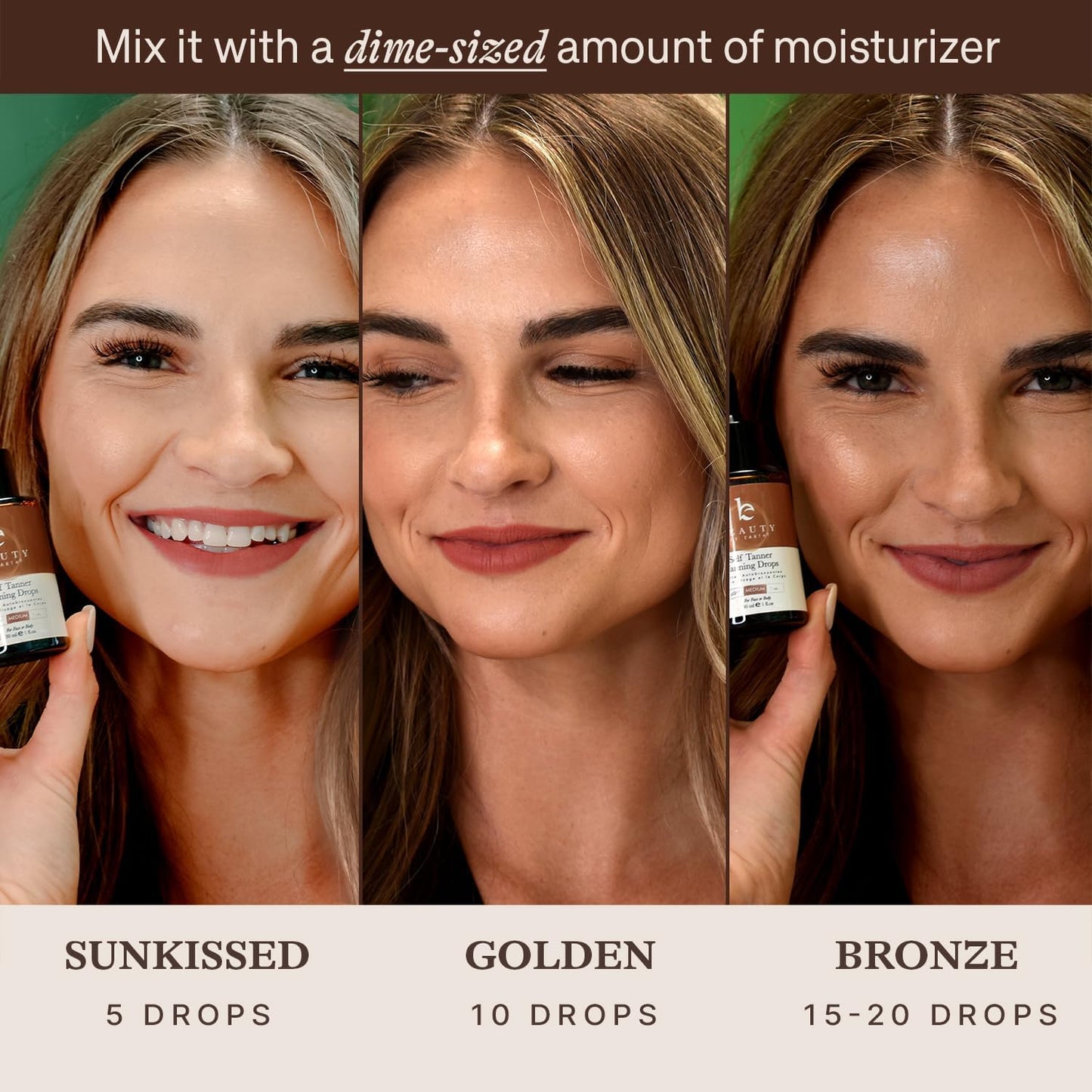 Skiennix Self Tanning Drops - Ultra Dark Face Tanner with Organic Ingredients | USA Made, Cruelty-Free