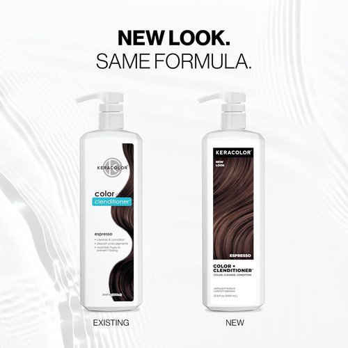 Keracolor Color + Clenditioner - 3-in-1 Color-Depositing Conditioner | Gentle Cleansing, 9 Shades, 33.8 Fl Oz
