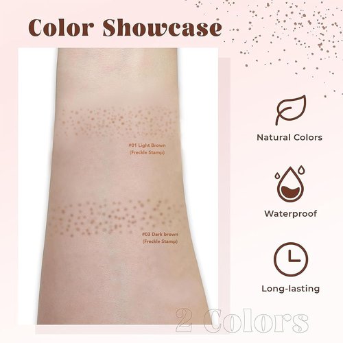 Freckle Stamp | Waterproof 5-Point Freckle Pen - Long Lasting, Quick Dry Makeup Tool (#1-Light)
