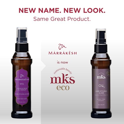 MKS Eco Oil - Hair Styling Elixir with Moroccan Argan & Hemp Seed Oil - Nourish & Control Frizz | Vegan & Cruelty-Free