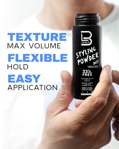 L3 Level 3 Styling Powder - Natural Look for Men - Easy Application, No Greasy Residue | 30 Grams