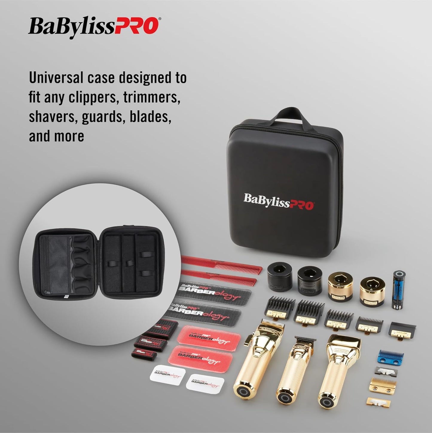 BaBylissPRO Barber Storage Cases - Durable Pouches for Organizing Tools & Accessories