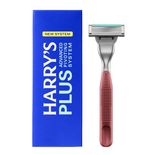 Harry's Razor for Men - Premium Handle with Advanced Pivoting System - Shaving Kit in Clay