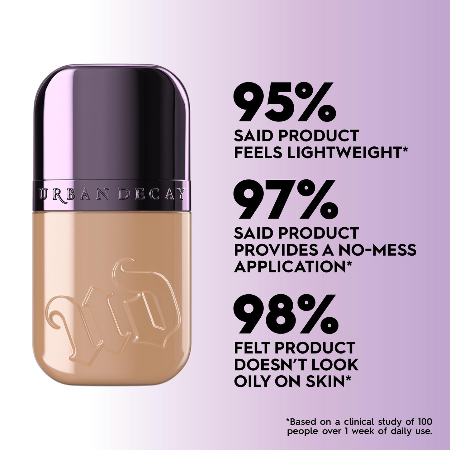 Urban Decay Face Bond Self-Setting Waterproof Foundation, Medium Coverage, Natural Matte Finish, 3% Niacinamide Serum Improves Skin Texture Feel, Transfer-Resistant, Sweat-Proof, Blurs Skin - Shade 2