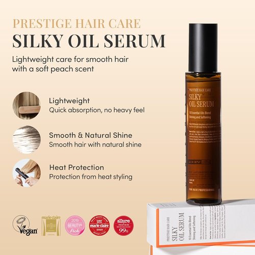 CURLYSHYLL Silky Oil Serum - Lightweight Leave-In Hair Oil for Frizz Control | Non-Greasy, 70ml