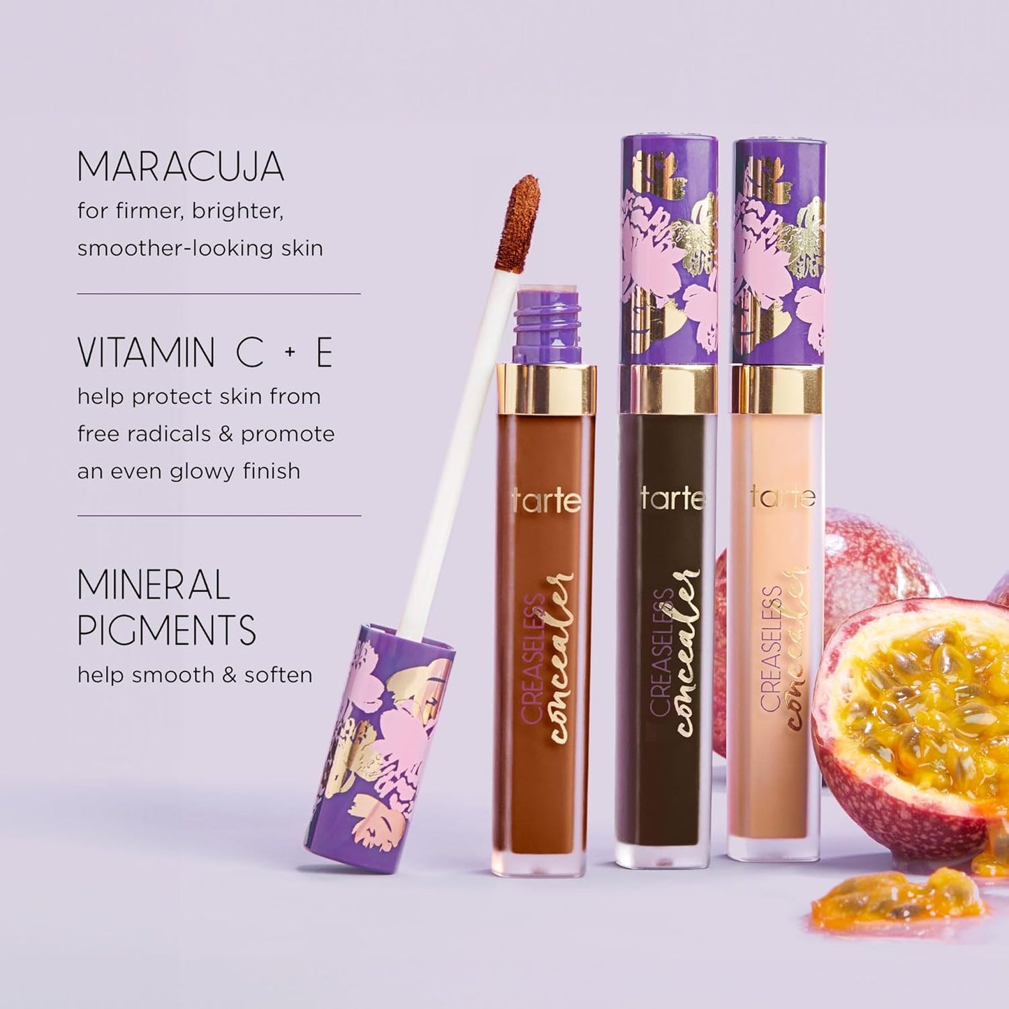Tarte Maracuja Creaseless Full-Coverage Concealer - Waterproof, Hydrating Formula for Dark Circles & Blemishes, Vegan & Cruelty-Free