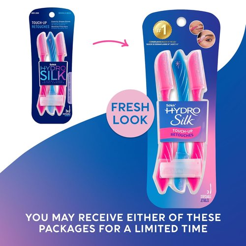 Schick Hydro Silk Touch-Up Razor - Precision Grooming Tool | 3 Count Pack