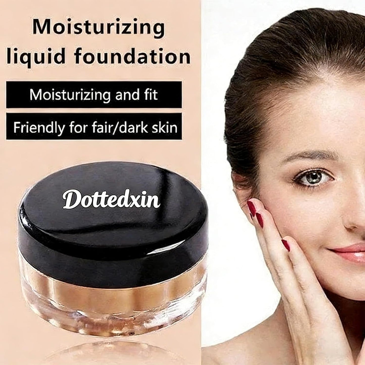 Dottedxin Makeup Concealer - Full Coverage, Hypoallergenic & Fragrance-Free for Sensitive Skin (B)