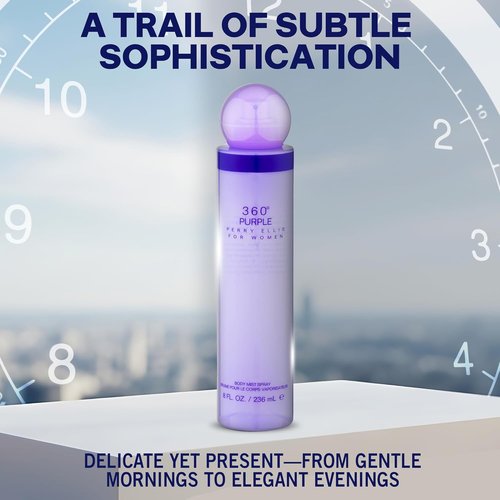 Perry Ellis 360 Purple Body Mist for Women - Refreshing 8 oz Fragrance